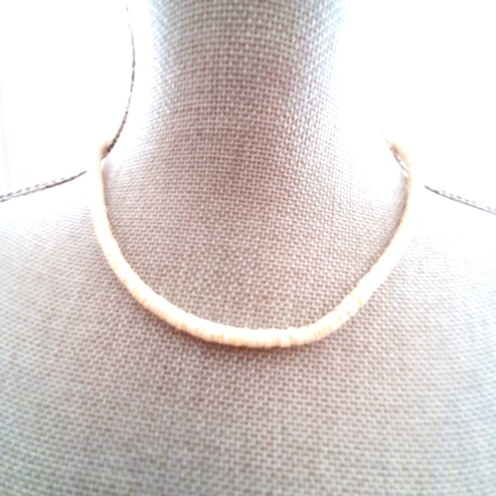 White Shell Choker Necklace